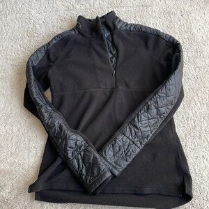 Cute black quilted Athleta 3/4 zip top in size XS